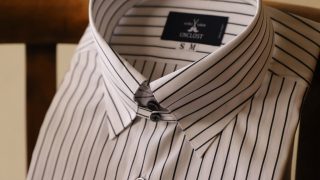 Tab Collar-STRIPE SHIRT